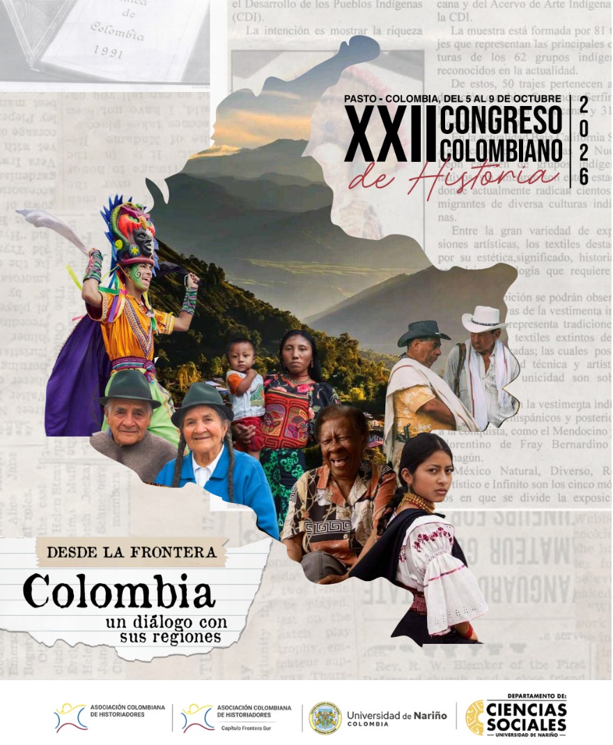 Afiche oficial XXII Congreso Colombiano de Historia - Pasto 2026